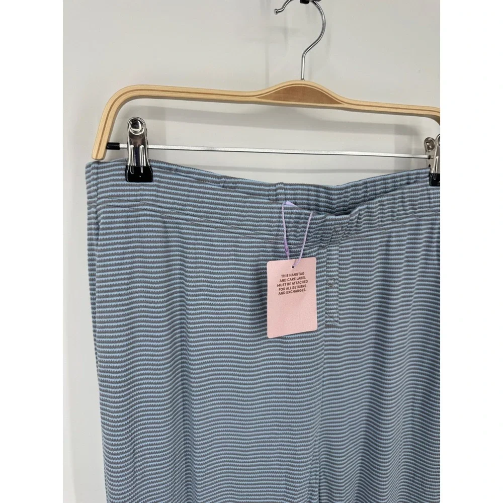 NWT Savage X Fenty Midnight Cruise‎ Sleep Pants Women's XL Blue Striped Comfort